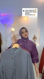Kemeja balon baby crush atasan wanita baby crush polos