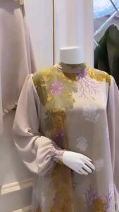K-FASHION Busui Resleting depan Gamis Set Hijab Terbaru 2024 Kekinian Zaraa