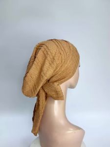 New Women Muslim Hijab Caps Solid color Wrap Head Soft Elastic Long Tail Turban Bonnet Fashion Headdress
