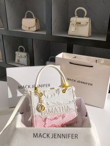 Elegant Gradient Pink Fairy Tale Handbag Womens Fashion Summer 2025 Mack Jennifer Bucket Shape Shoulder Crossbody Bag