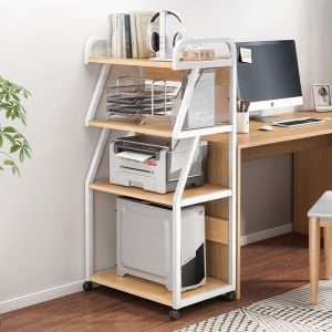 Multi-Layer Storage Rack with Wheels for Printer Bedroom Office Bookshelf Standing Mobile Home Furniture Organization