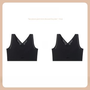 Miiow | High Intensity Shockproof Sports Bra For Teenage Girls Student Sports Underwear Nylon Fabric Fixed Strap Vest Style Bra