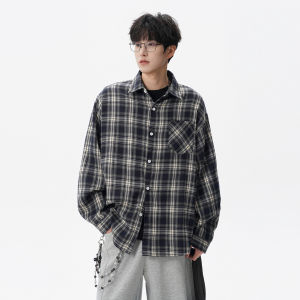 NANSSE | American Check Long Sleeve Casual Shirt
