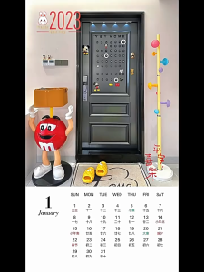 DIY Entrance Door Magnetic Suction Medieval Calendar Refrigerator Magnet Refrigerator Stickers Calendar Wall Stickers Creative Calendar