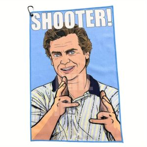 Funny Golf Towel with Happy Gilmore Design Premium Microfiber with Clip Holder for Golf Bags Golf Accessories Gifts for Men and