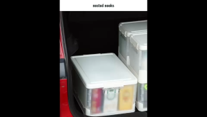 Car Trunk Boot Foldable Stackable Storage Box Organizer with Cover Lid Household Store Room Folding Stack Storage Box