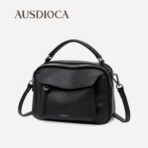 AUSDIOCA | Genuine Leather Womens Bag Pillow Style Commuter Tote Shoulder