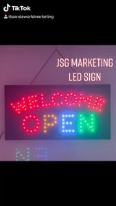 Energy Saving Light Billboard Flashing Mode WELCOME OPEN - LED SIGN (Small-Large)