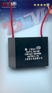 Kapasitor CBB61 8uF 500V AC Industri – Untuk Kipas Dinamo Mesin Las
