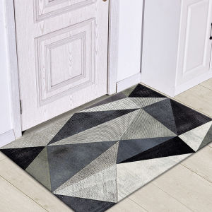 VIKAMAs New Fleece-Printed Rug Perfect For Beach-Style Slip-Resistant Stain-Resistant And Durable Use As Door Mat Or Home Decor
