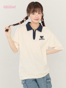 Gbiaior | Polo Collar Short Sleeve T-Shirt for Couple Loose Fit
