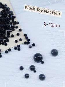 Handmade Dolls Flat Bottom Eye Needlework DIY Patch Accessories Black Bean Animal Eyes Semi-Circular Craft Materials