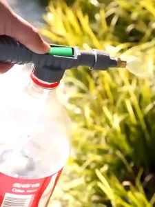 Water Bottle Air Pump Spray Head Nozzle Manual Sprayer Adjustable Bottle Garden Watering Tool Disinfectant Sanitizer Car Wash Water Spray