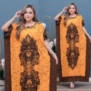 DASTER LOWO LONGDRESS KALONG STRIP POLKA LD 150CM RAYON TEBAL MUAT SAMPAI BB 100 KG BATIK PEKALONGAN