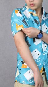 Áo sơ mi đi biển họa tiết GZGO vải lụa mềm mặc thoải mái không nhăn rất mát  A3D37