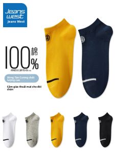Jeanswest | Vớ Nam Mid-Calf 100% Cotton Kháng Khuẩn Chống Hôi Thấm Hút