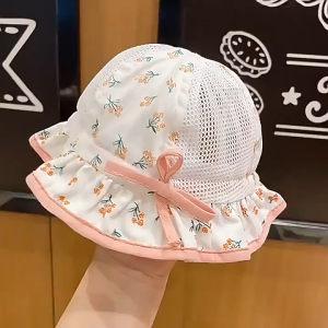 Oldlaiben Baby Girl Sun Hat Adjustable Breathable Thin Princess Cute Bucket Summer Infant Toddler Topi