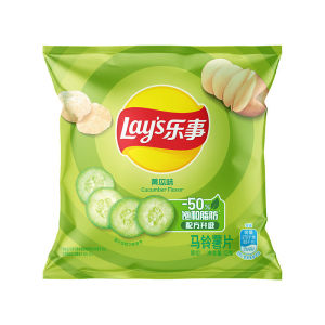 YUEHUARONG | Cucumber BBQ Original Flavor Cut Potato Chips Snack for Office