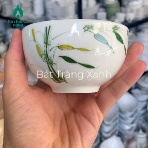 Set Bát Cơm Bát Tràng Cao Cấp hàng Loại I - Bộ Bát Ăn Cơm Vẽ Trúc Chuồn - Chén ăn cơm Bát Tràng