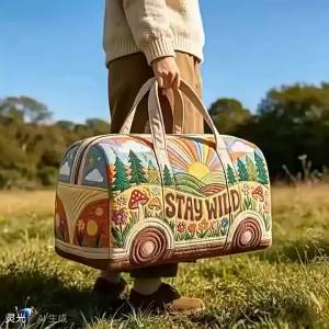 Beast Kingdom | Naked Eye 3D Bus Series Travel Bag Cartoon Anime Fashion Printing Hiking Camping Leisure Handbag Beach Training Sports Bag Toy