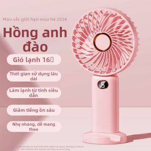 Quạt Cầm Tay Mini USB Sạc Di Động Cổ Họng Để Bàn Văn Phòng Quạt Điện J1074 Quạt Cầm Tay Di Động Nhỏ Gọn USB Sạc Di Động Để Bàn Văn Phòng