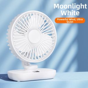 Portable Mini Desktop Fan USB Rechargeable Office Bedside Student Dormitory Home Use Compact Cooling Power Summer Wind Machine