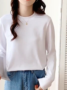 dài tay 300g cotton áo phông dành cho nam và nữ dài