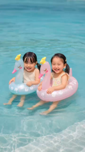Mainan Anak 001 PELAMPUNG FLAMINGO CROWN Pelampung Anak Bentuk Bebek Dengan Sandaran Baby Float Ring