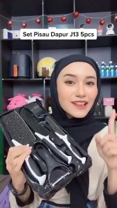 Pisau Dapur Premium 5 Pcs Set Bahan Batu Maifan Super Tajam Anti Karat