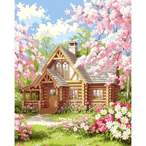 Kayou | Jigsaw Puzzles 500/1000 PCS Adults Spring Log Cabin Home Puzzle Stress Relief Entertainment Toys Landscape Puzzles Festival Gift