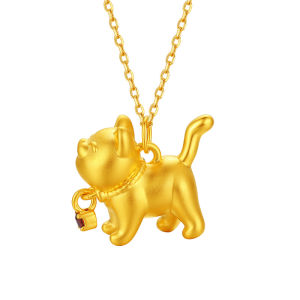 Gold Kitty Charm Pendant 999 Gold