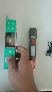 (Delivery within 24 hours) Rechargeable Type C LED Flashlight Portable Zoomable Flashlight Powerful LED Torch for Camping Hiking Household Upgraded