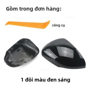 Ốp Gương Chiếu Hậu Bên Ngoài Bằng Sợi Carbon Đen Cho Mercedes-Benz W177 V177 C118 X118 2018-2023 Vỏ Gương Chiếu Hậu Bằng Nhựa ABS