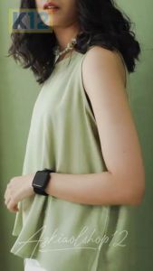 (BISA COD) TANGTOP INNER DRESS SAKU CRINKLE TANPA LENGAN / UKURAN S M L XL XXL