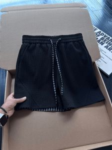 LIUBU | Quần Short Nam Hè Thoáng Khí Vải Sọc Caro Cắt Xéo