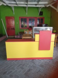 Meja Kasir Resepsionis minimalis modern. Free Ongkir Jabodetabek