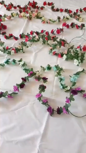 250CM Artificial Rose Flowers for Wedding Home Room Party birthday wedding Decoration Garden Outdoor Arch Christmas Rattan DIY Fake Plants Vine