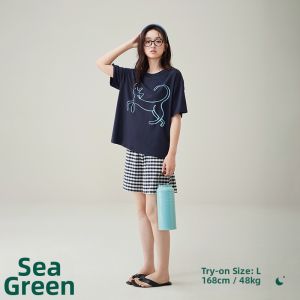 Extremely Cool Cotton Short Sleeve Womens Sleepwear Set