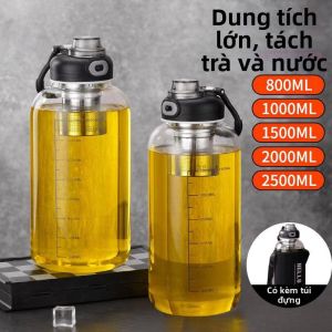 Cốc Nước Kính Chống Rò Rỉ Chịu Nhiệt Dung Lượng Lớn