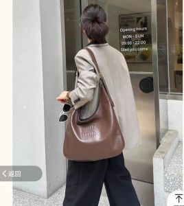 Eurido Large Capacity Tote Bag 2025 New Genuine Leather Minimalist Style Underarm Bag Korean Style Crossbody Single Shoulder Bag for Women