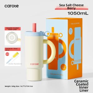 CAROTE | Large Capacity Insulated Tumbler with Ceramic Coating Lid for Car and Women