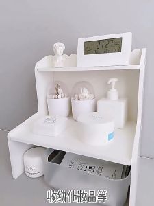 สไตล์มินิมอลชั้นวางของอเนกประสงค์ประหยัดพื้นที่ ทนทานหอพัก สำนักงาน เครื่องสำอาง เครื่องเขียนสชั้นวางหนังสือ