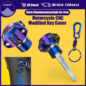 Hexagon Motorcycle CNC Key Head Cover Tip Lock Motor Key Head Case Shell Modified Mouldings Retrofit Accessories Burnt