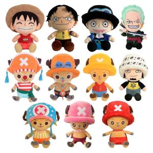 Bandai | 25cm Anime One Piece Original Plush Toys Cartoon Figure Luffy Chopper Ace Roronoa Zoro Cute Stuffed Toy Doll Kids Birthday Gifts