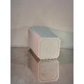 Tall Square Shell Pot White/Orange V-2 (8 Inches x 12 Inches) Best for Indoor Outdoor and Rare Plants. 