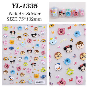 Hot Toys | Cute Cartoon 5D Stereo Embossed Nail Stickers Mickey Mouse Donald Duck Alien Toy Decorative Decals for DIY Nail Ornament