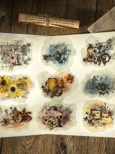 Những Ngày Tháng Cũ PET Sticker Trang Trí Đồ Vật Cổ Vật Liệu Dán Hình Dạng Khác Nhau Mô Hình Thủ Công Phong Cách Nhật Bản