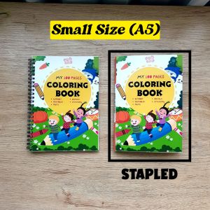 Coloring Book - My 100 Pages Coloring Book | Alphabets Vegetables Fruits Animals And Symmetry - Book For Kids