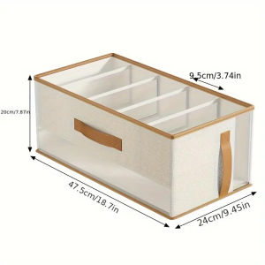 ​Large Capacity Handbag Organizer Box Multi-purpose Open Top Storage Box Wardrobe Clothes Pants Storage Bins With Dividers
