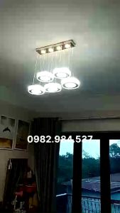 Đèn thả-Đèn thả 5 vòng phale cao cấp lắp phòng kháchphòng ănkhách sạn nhà hàng có 3 chế độ sáng điều chỉnh được nhiều kiểu dáng-Bảo hành 2 năm